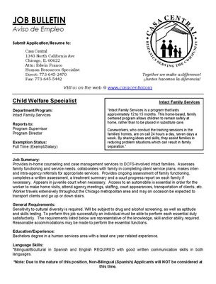 Child welfare specialist jobs in illinois